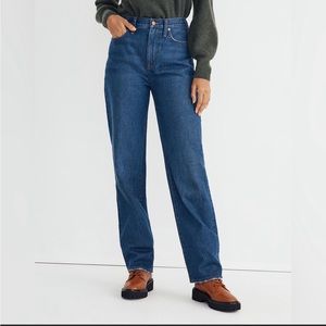 Madewell | Baggy Straight Jeans In Dark Worn Indigo Wash